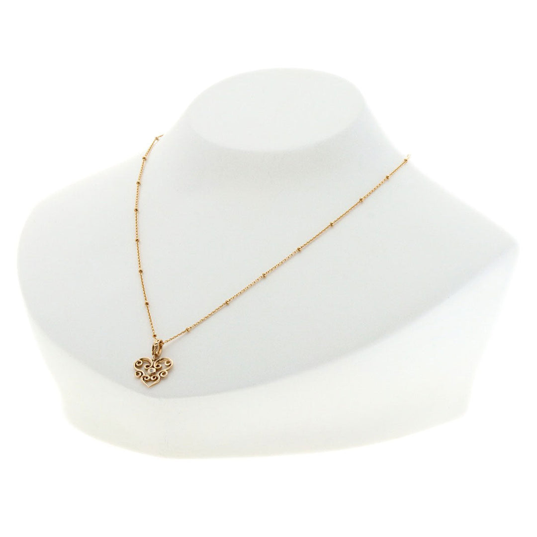 STAR JEWELRY Necklace 18K Pink Gold gold diamond Women Used Authentic
