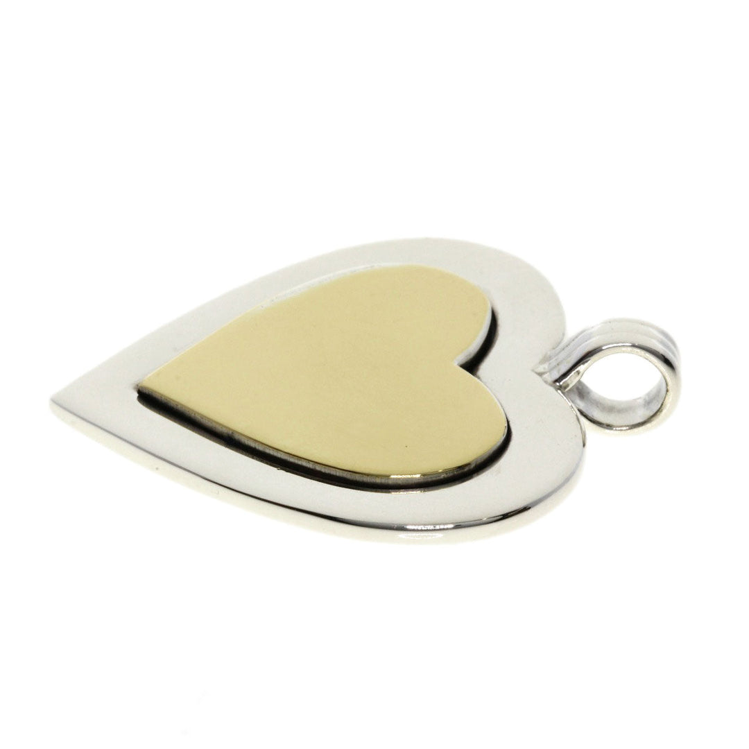 TIFFANY&Co. Pendant top SV , K18YG gold Heart motif Women Used Authentic