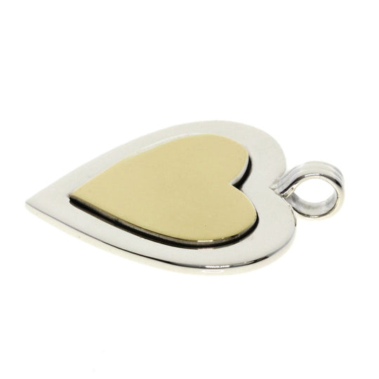 TIFFANY&Co. Pendant top SV , K18YG gold Heart motif Women Used Authentic