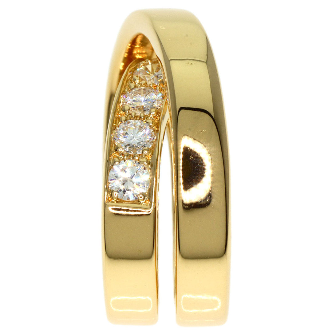 CARTIER Ring 18K Yellow Gold gold Paris Ring Diamond #46 Women Used Authentic