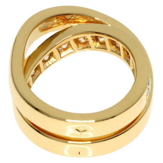 CARTIER Ring 18K Yellow Gold gold Paris Ring Diamond #46 Women Used Authentic