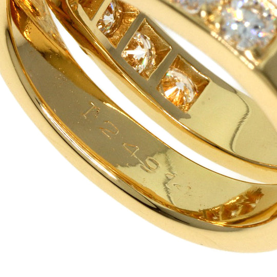 CARTIER Ring 18K Yellow Gold gold Paris Ring Diamond #46 Women Used Authentic
