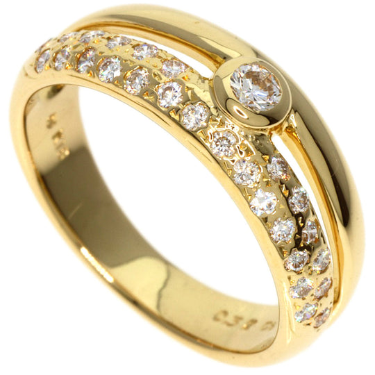 MIKIMOTO Ring 18K Yellow Gold gold diamond Women Used Authentic