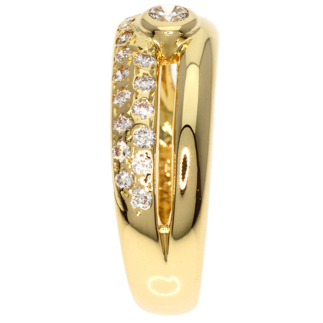 MIKIMOTO Ring 18K Yellow Gold gold diamond Women Used Authentic