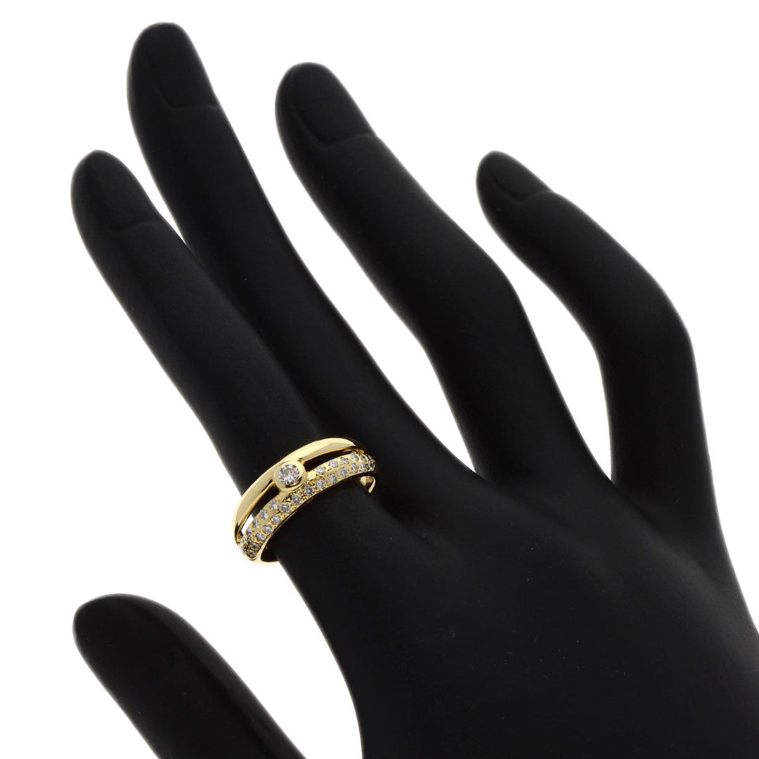 MIKIMOTO Ring 18K Yellow Gold gold diamond Women Used Authentic