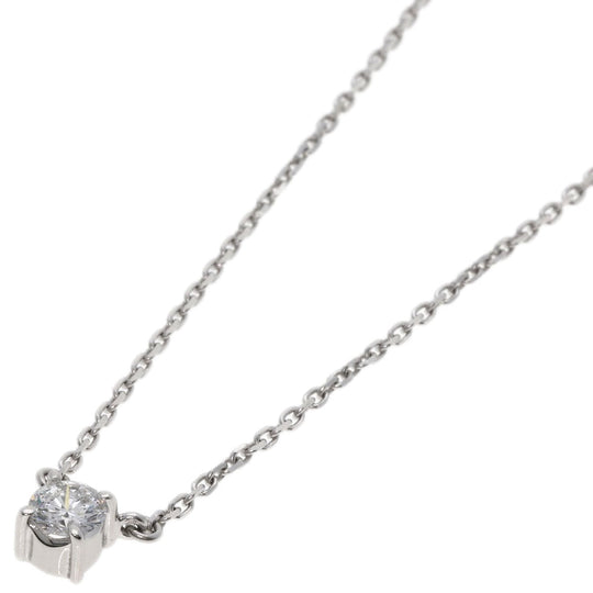TASAKI Necklace PT900 Silver diamond Women Used Authentic