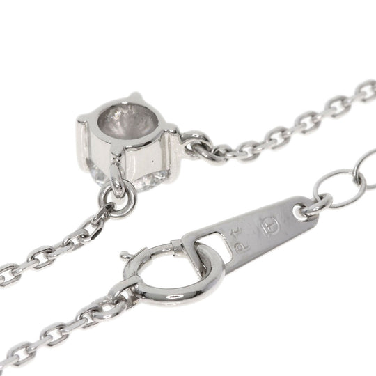 TASAKI Necklace PT900 Silver diamond Women Used Authentic