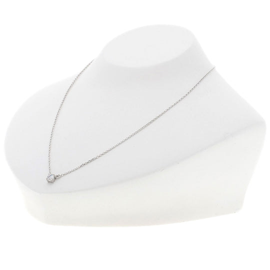 TASAKI Necklace PT900 Silver diamond Women Used Authentic