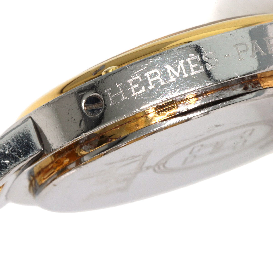 HERMES Watches Quartz Stainless Steel , SSxGP gold Clipper Old Belt Ivory dial Women Used Authentic
