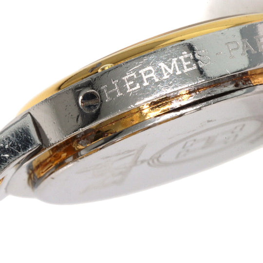 HERMES Watches Quartz Stainless Steel , SSxGP gold Clipper Old Belt Ivory dial Women Used Authentic