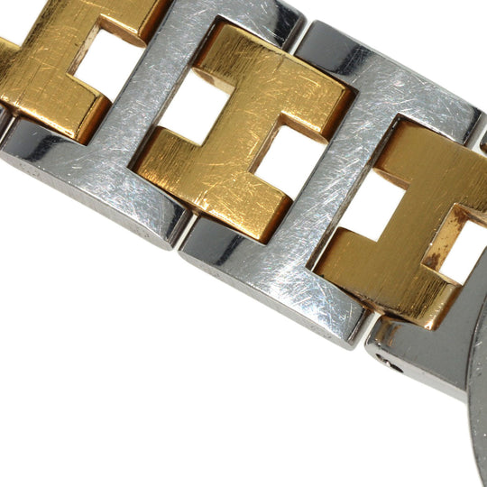 HERMES Watches Quartz Stainless Steel , SSxGP gold Clipper Old Belt Ivory dial Women Used Authentic
