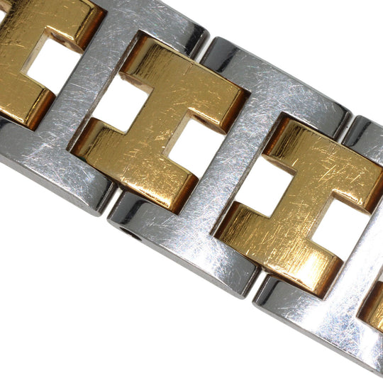 HERMES Watches Quartz Stainless Steel , SSxGP gold Clipper Old Belt Ivory dial Women Used Authentic