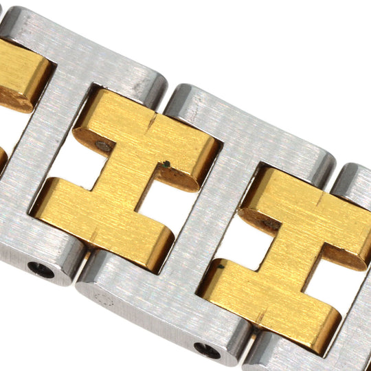 HERMES Watches Quartz Stainless Steel , SSxGP gold Clipper Old Belt Ivory dial Women Used Authentic