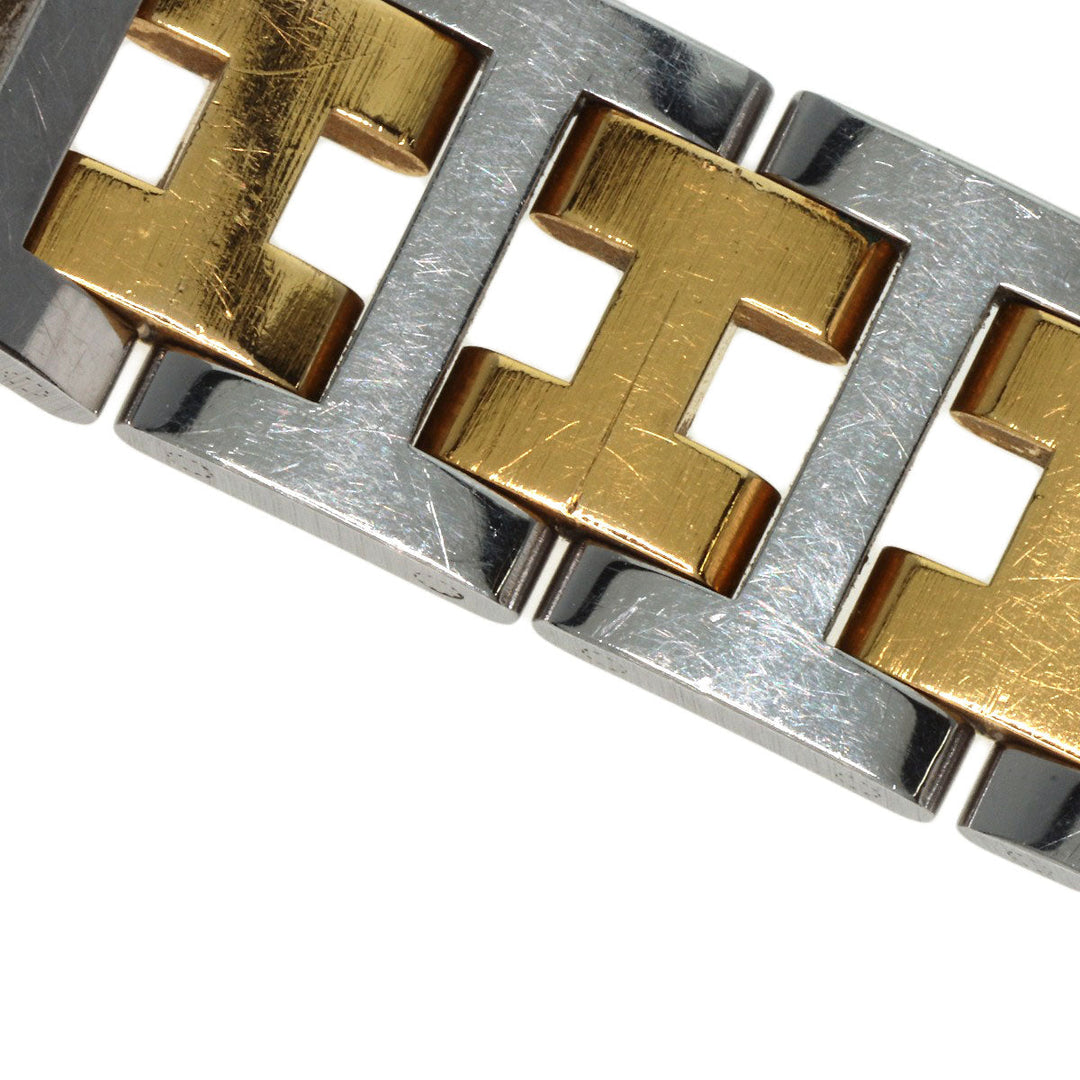 HERMES Watches Quartz Stainless Steel , SSxGP gold Clipper Old Belt Ivory dial Women Used Authentic