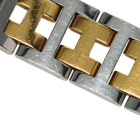 HERMES Watches Quartz Stainless Steel , SSxGP gold Clipper Old Belt Ivory dial Women Used Authentic