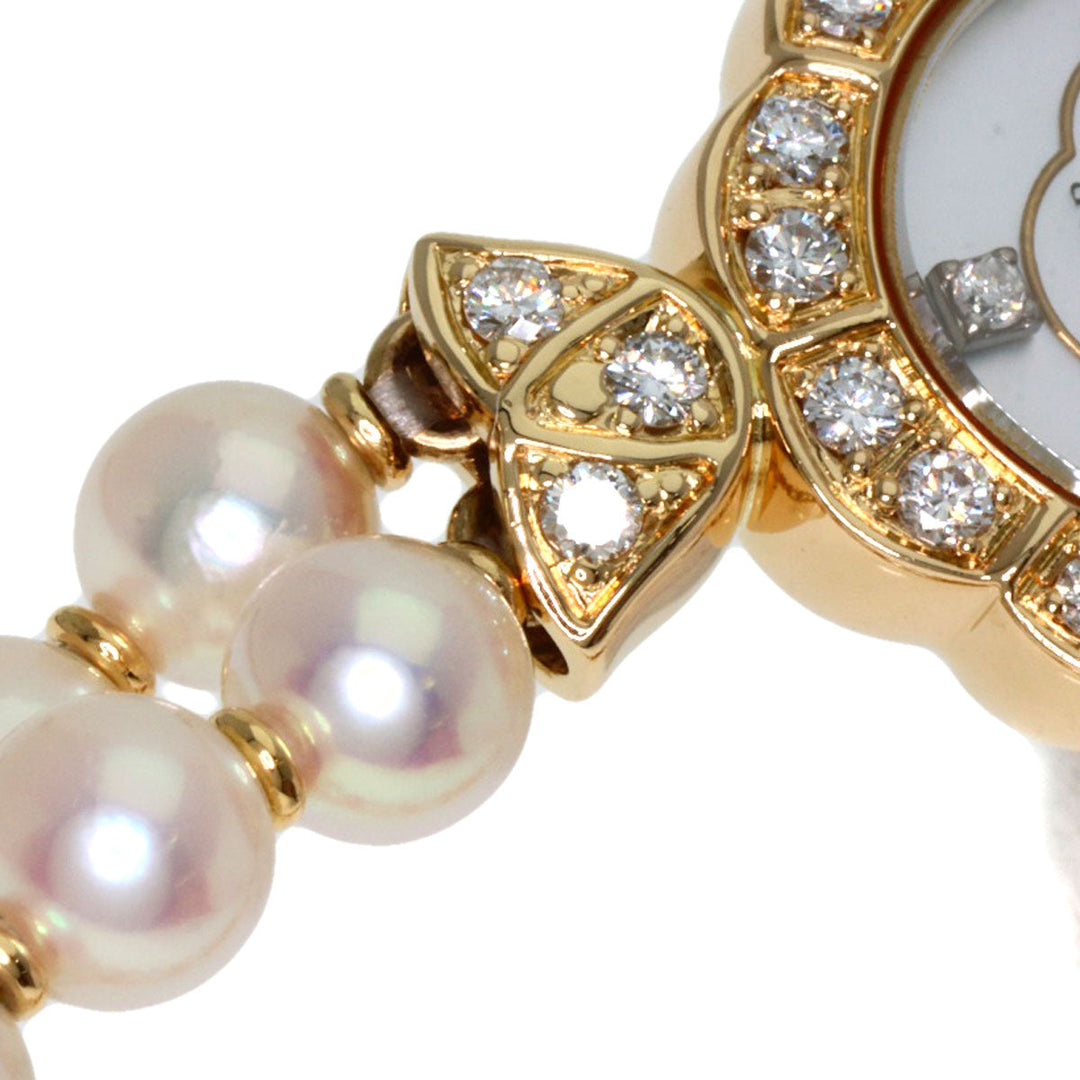 SEIKO Watches Quartz 2F70-5010 18K Yellow Gold gold CREDOR Pearl Diamond Bezel White shell dial