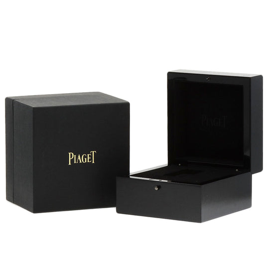 PIAGET Watches Quartz G0A35513 K18YG, leather x diamond gold Mini Protocol Diamond Bezel gray dial Women Used Authentic