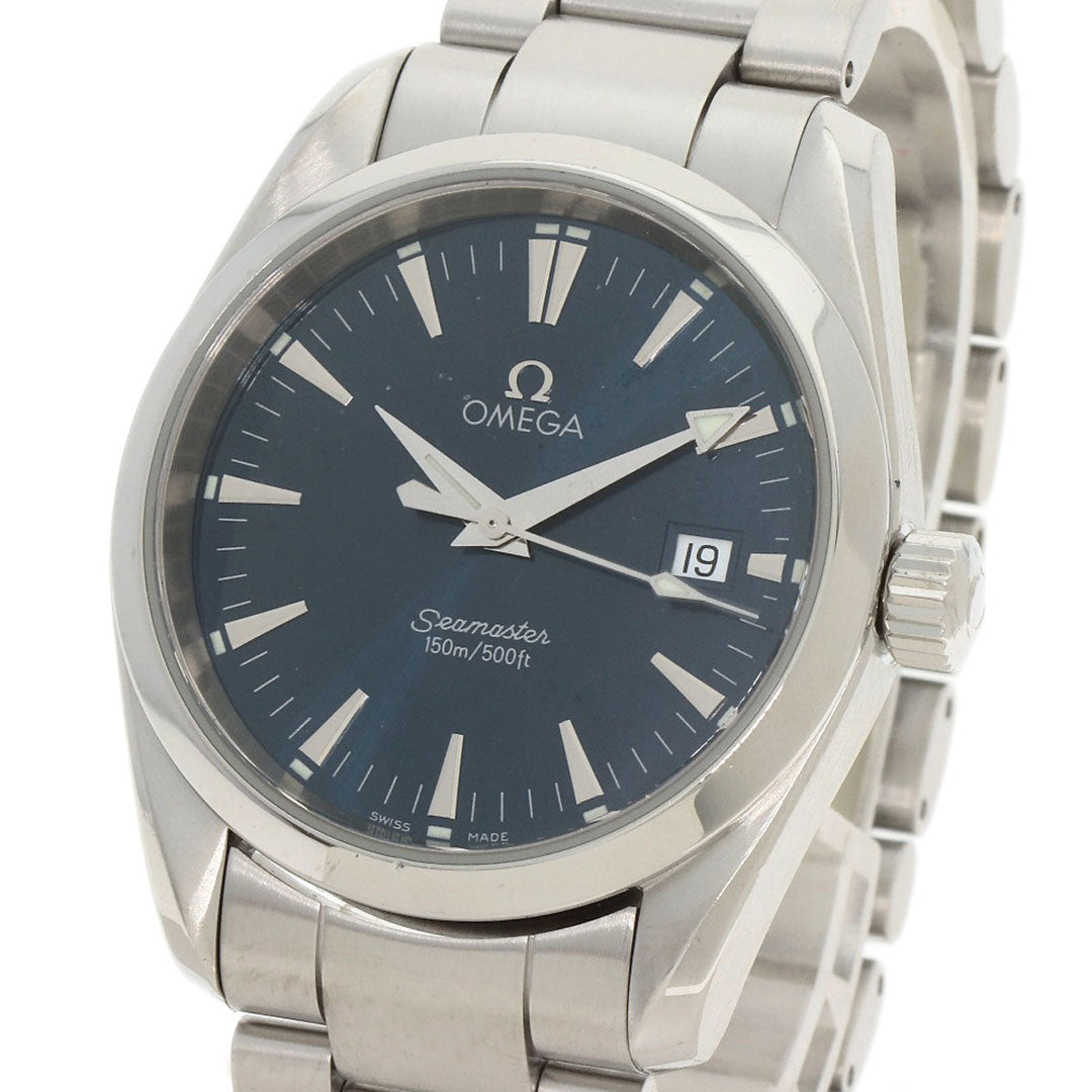 OMEGA Watches Quartz 2518.80 Stainless Steel Silver Seamaster Aqua Terra blue dial