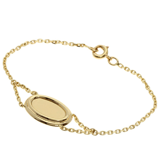 CARTIER bracelet 18K Yellow Gold gold Baignoire oval plate Women Used Authentic