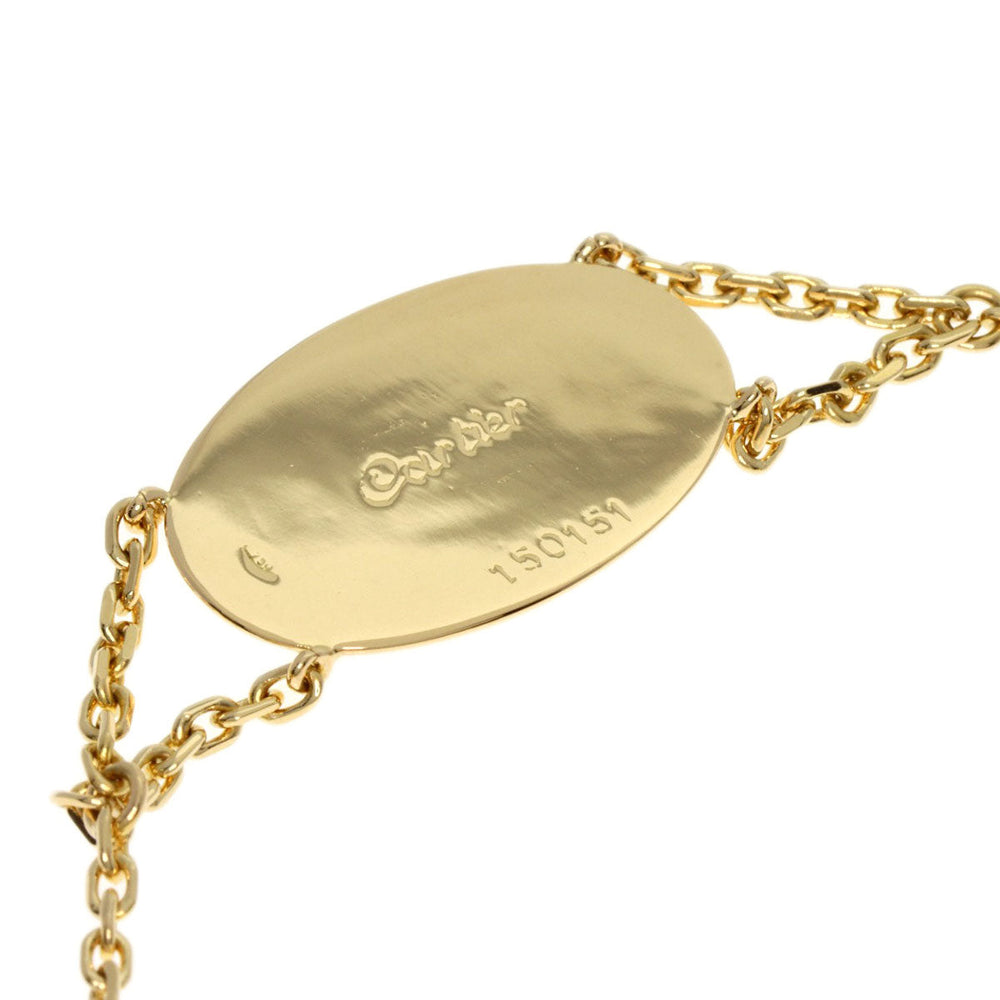 CARTIER bracelet 18K Yellow Gold gold Baignoire oval plate Women Used Authentic