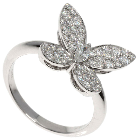 GRAFF Ring K18WG Silver Pav Butterfly Diamond Mini Women Used Authentic