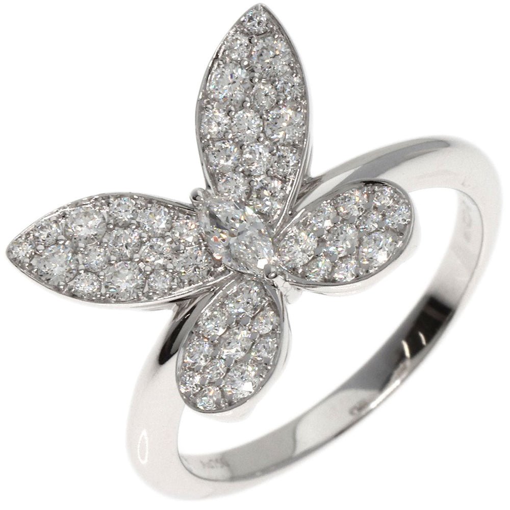 GRAFF Ring K18WG Silver Pav Butterfly Diamond Mini Women Used Authentic