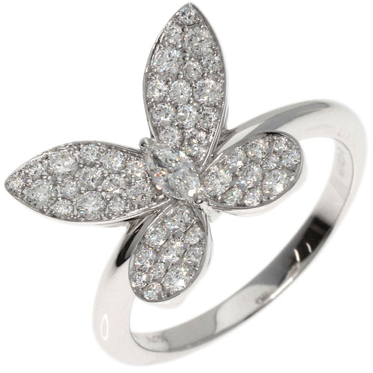 GRAFF Ring K18WG Silver Pav Butterfly Diamond Mini Women Used Authentic