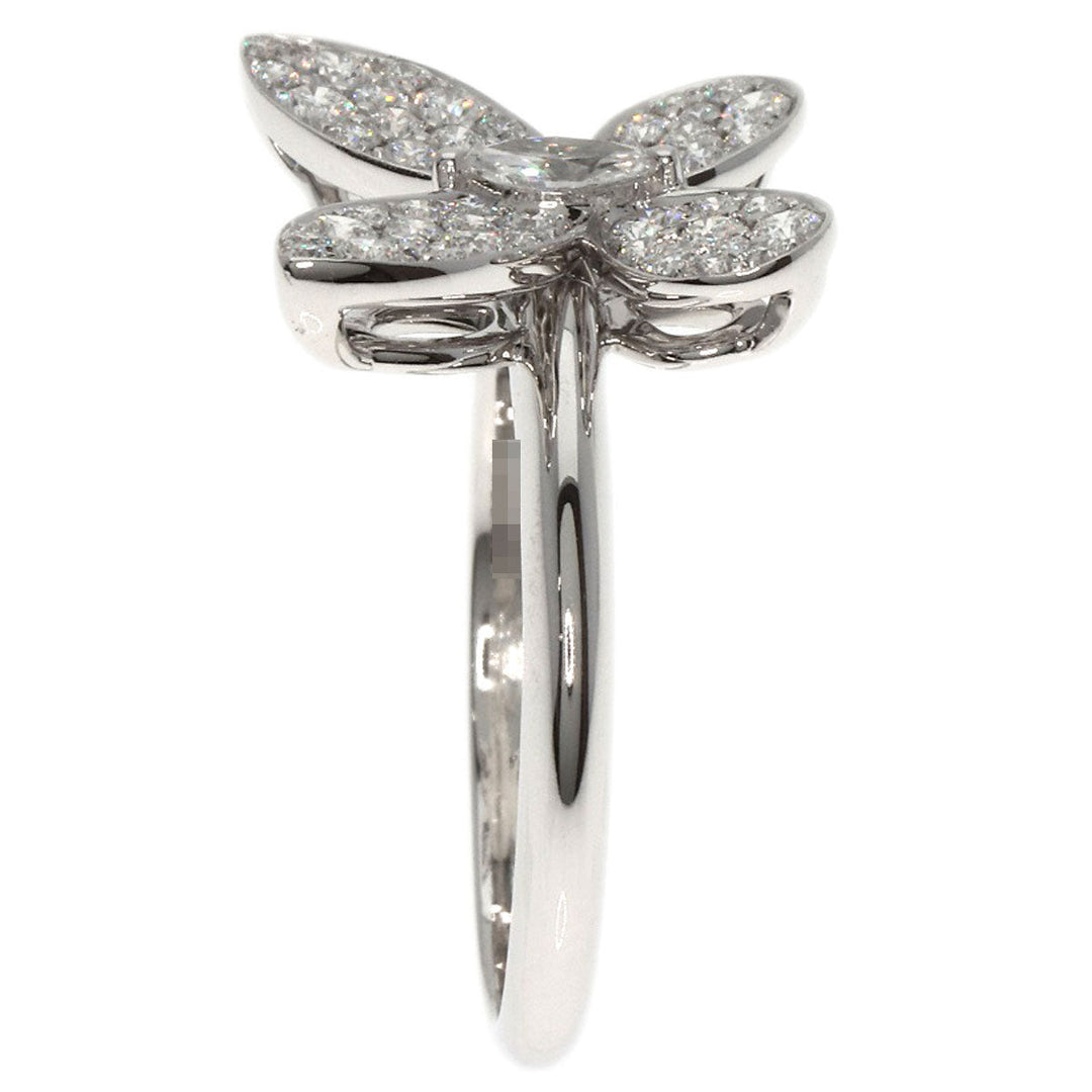 GRAFF Ring K18WG Silver Pav Butterfly Diamond Mini Women Used Authentic