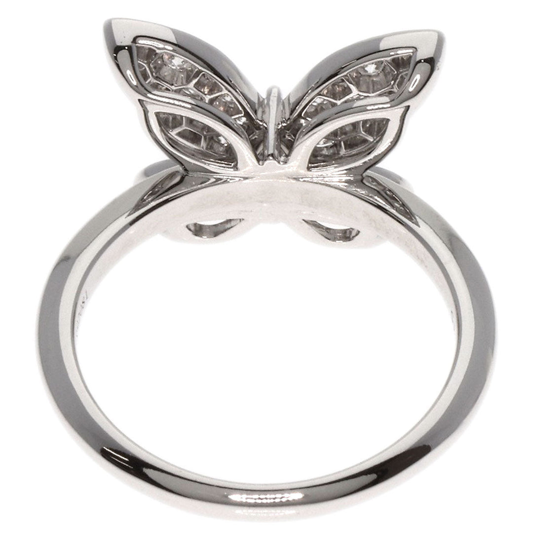 GRAFF Ring K18WG Silver Pav Butterfly Diamond Mini Women Used Authentic