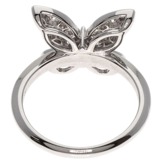 GRAFF Ring K18WG Silver Pav Butterfly Diamond Mini Women Used Authentic