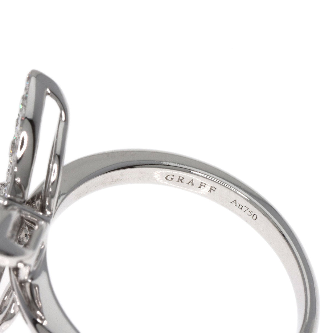 GRAFF Ring K18WG Silver Pav Butterfly Diamond Mini Women Used Authentic