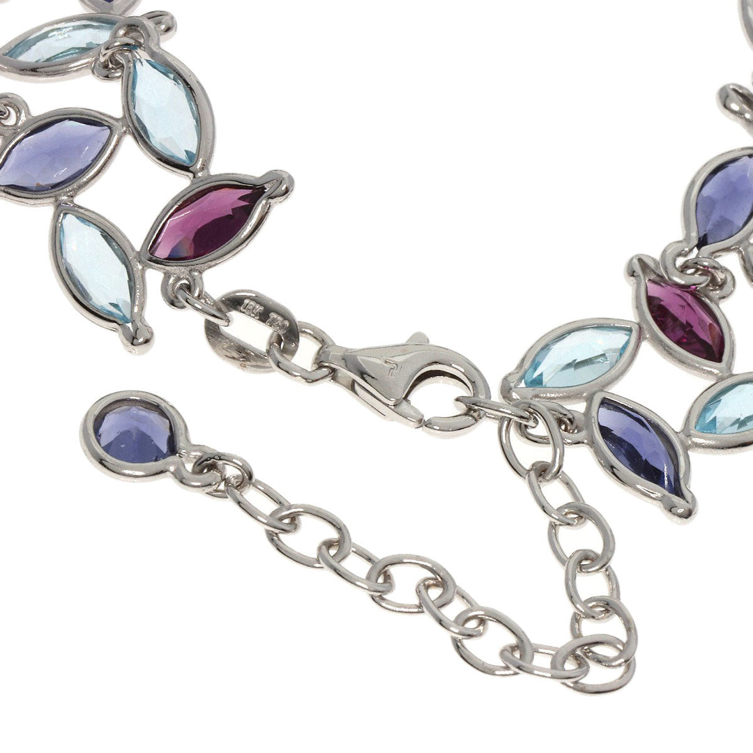 POLA bracelet K18WG Silver Garnet Tanzanite Aquamarine Women Used Authentic
