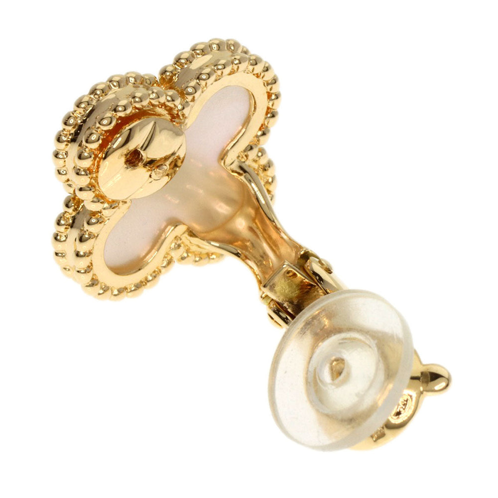 Van Cleef & Arpels Earring 18K Yellow Gold gold Vintage Alhambra mother of pearl one side only