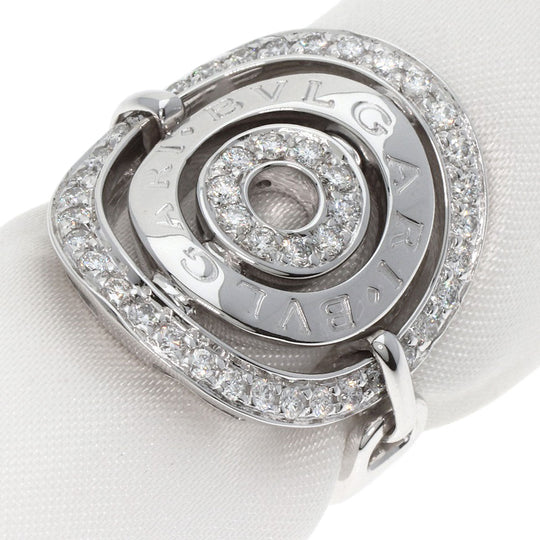 BVLGARI Ring K18WG Silver Astrale Cherki Diamond Women Used Authentic