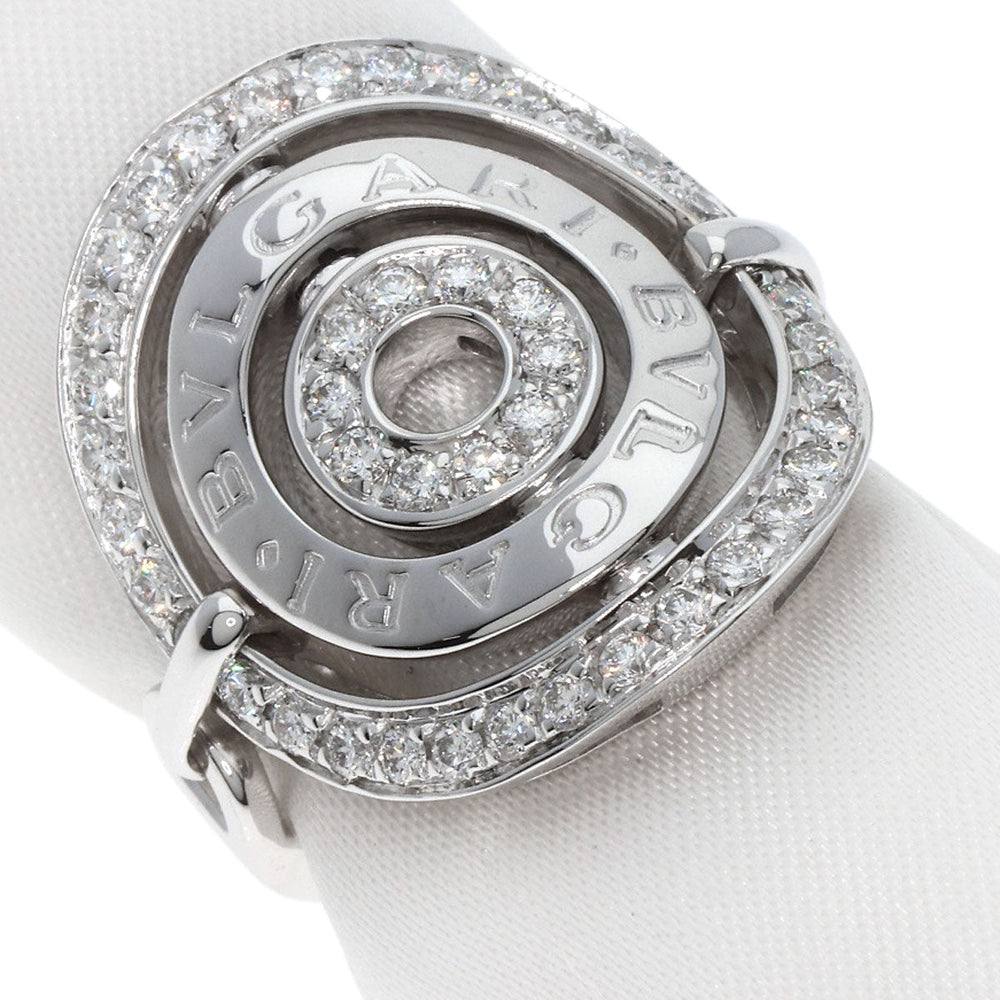 BVLGARI Ring K18WG Silver Astrale Cherki Diamond Women Used Authentic