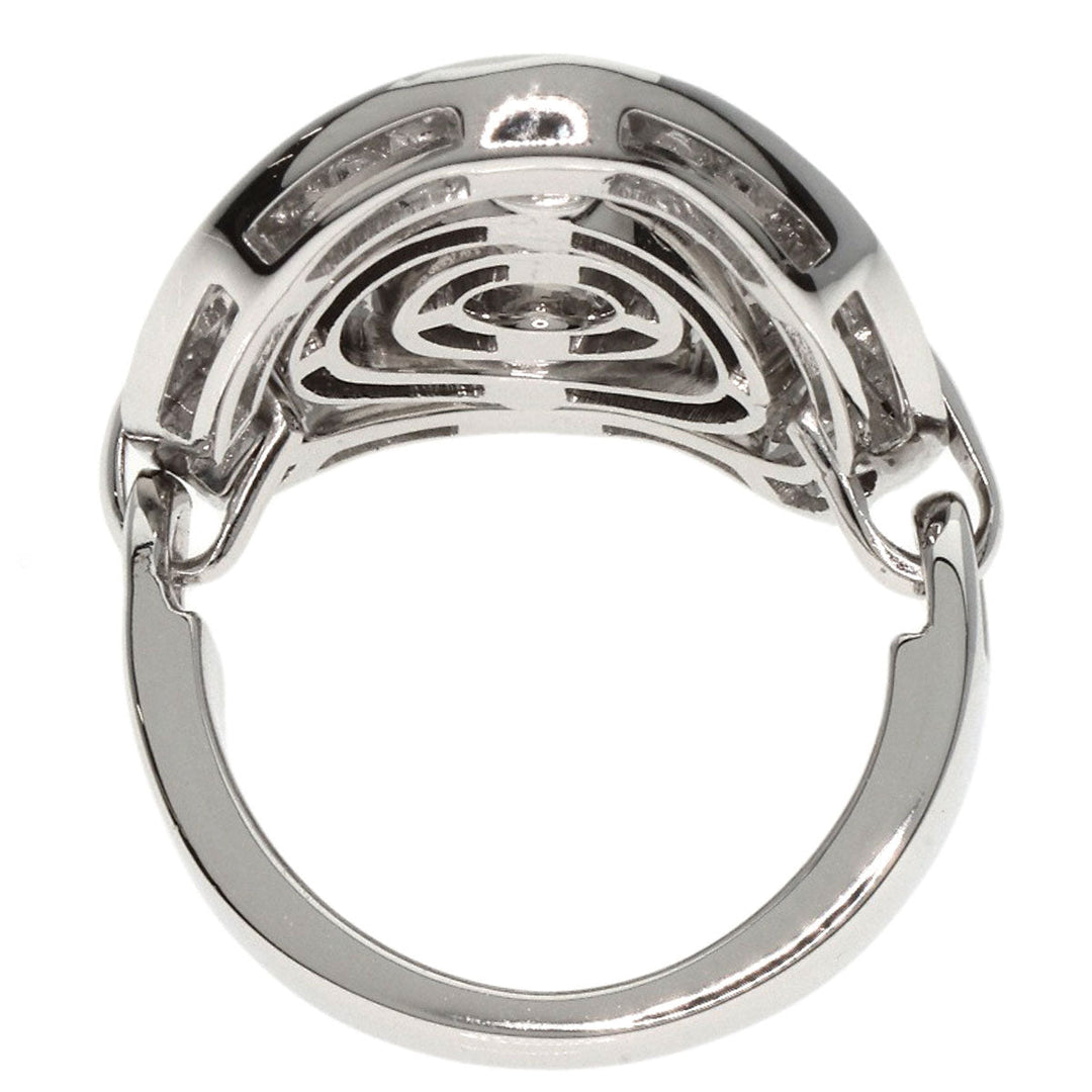 BVLGARI Ring K18WG Silver Astrale Cherki Diamond Women Used Authentic