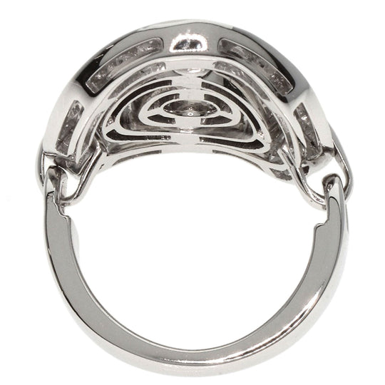 BVLGARI Ring K18WG Silver Astrale Cherki Diamond Women Used Authentic