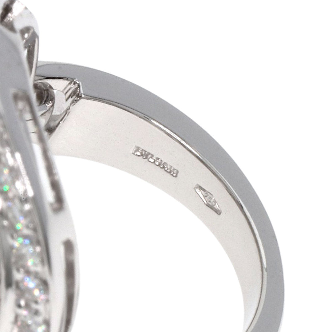 BVLGARI Ring K18WG Silver Astrale Cherki Diamond Women Used Authentic