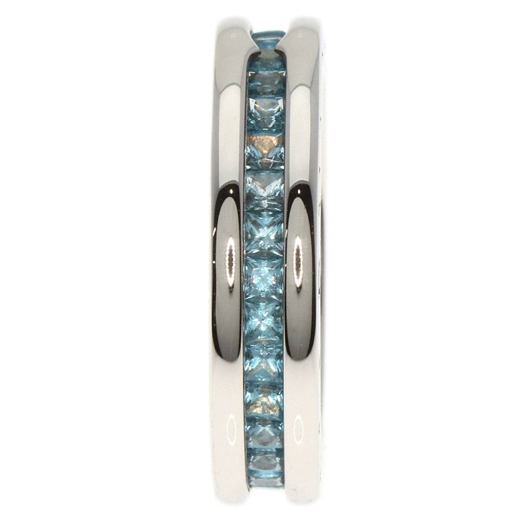 BVLGARI Ring K18WG Silver B-zero1 B-zero One 1 Band XS Blue Topaz #49
