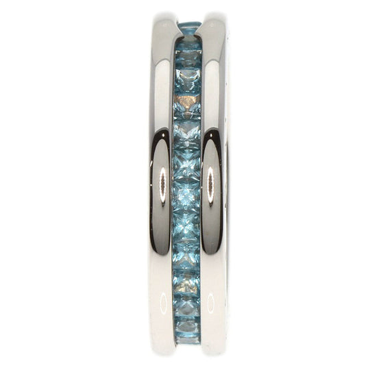 BVLGARI Ring K18WG Silver B-zero1 B-zero One 1 Band XS Blue Topaz #49