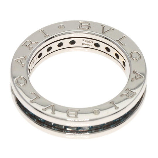 BVLGARI Ring K18WG Silver B-zero1 B-zero One 1 Band XS Blue Topaz #49