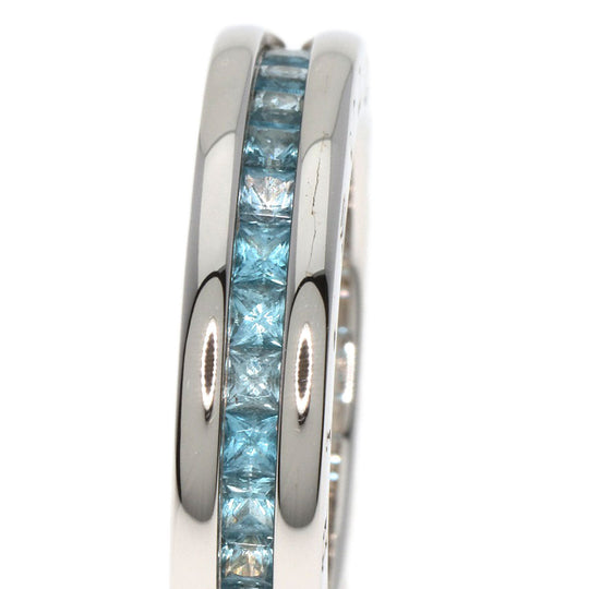 BVLGARI Ring K18WG Silver B-zero1 B-zero One 1 Band XS Blue Topaz #49