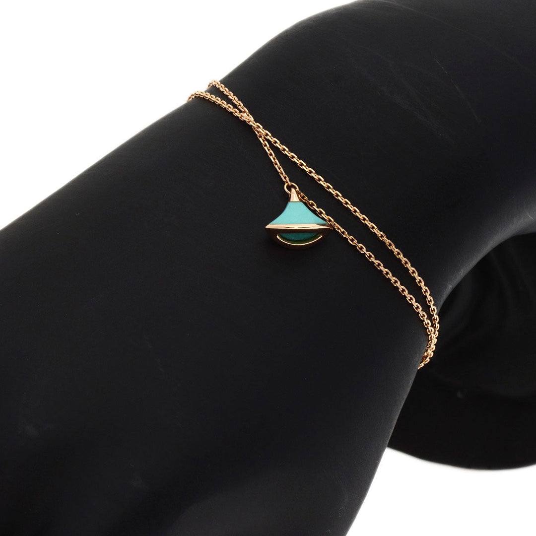 BVLGARI bracelet 18K Pink Gold gold Diva Dream Turquoise SM Women Used Authentic