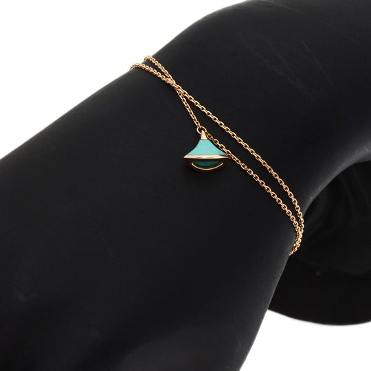 BVLGARI bracelet 18K Pink Gold gold Diva Dream Turquoise SM Women Used Authentic