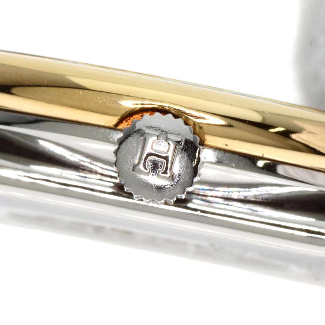 HERMES Watches Quartz Stainless Steel, Leather, Gold Plated gold Arceau white dial Women Used Authentic