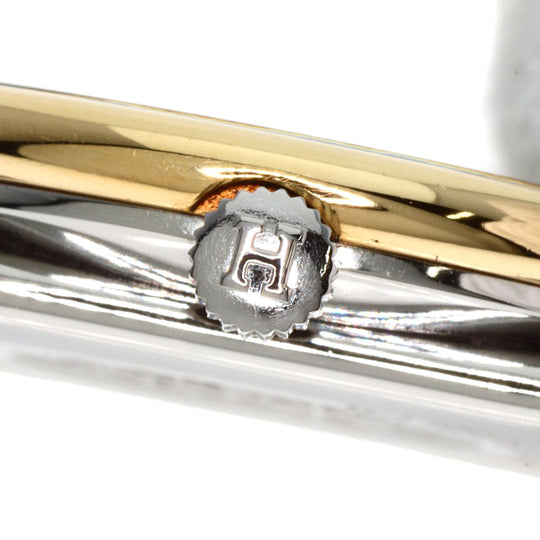HERMES Watches Quartz Stainless Steel, Leather, Gold Plated gold Arceau white dial Women Used Authentic