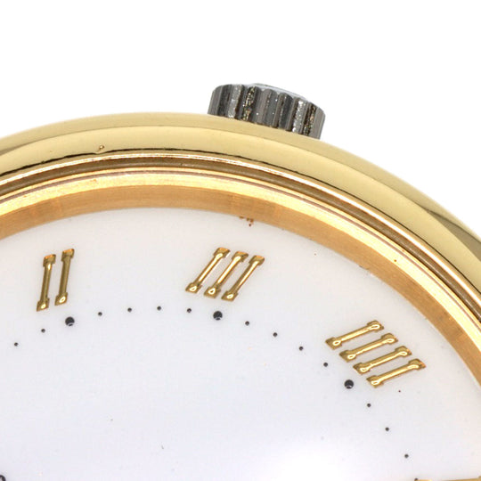 HERMES Watches Quartz Stainless Steel, Leather, Gold Plated gold Arceau white dial Women Used Authentic