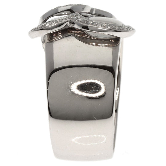 Ponte Vecchio Ring K18WG Silver Heart diamond Women Used Authentic