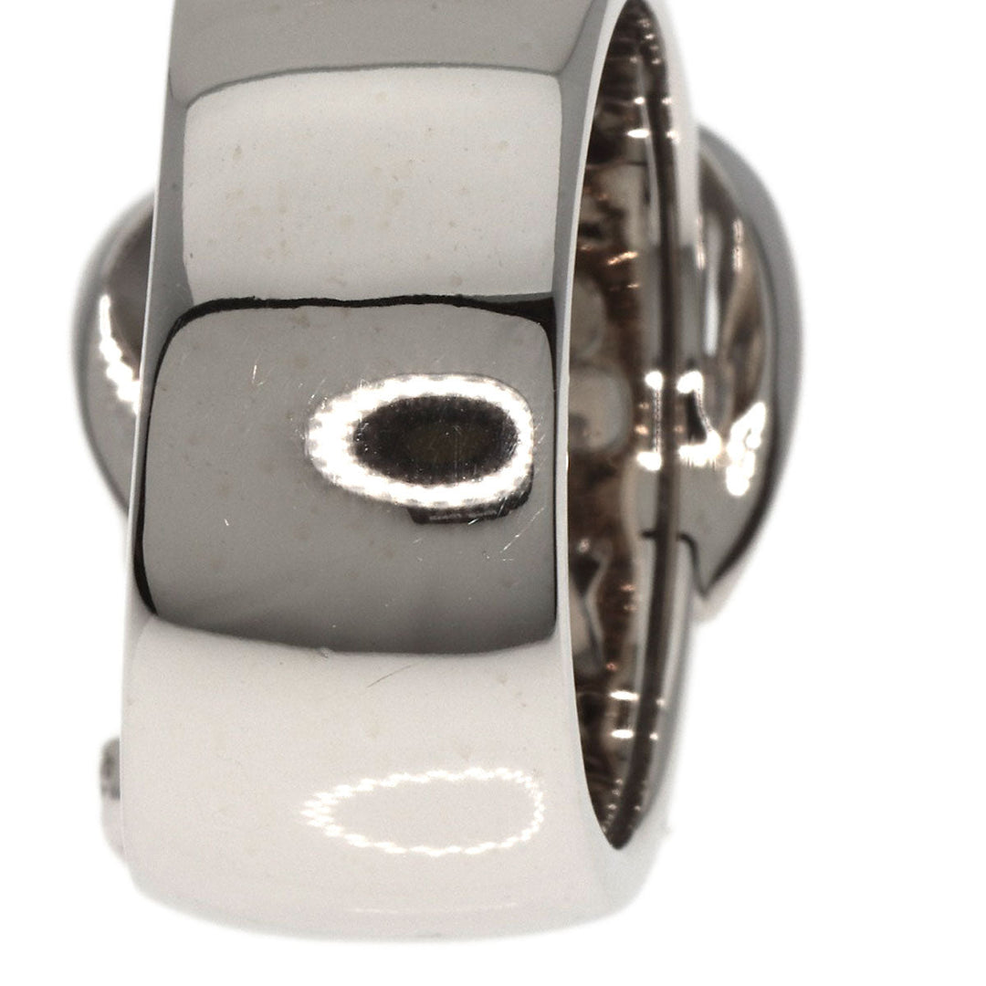 Ponte Vecchio Ring K18WG Silver Heart diamond Women Used Authentic