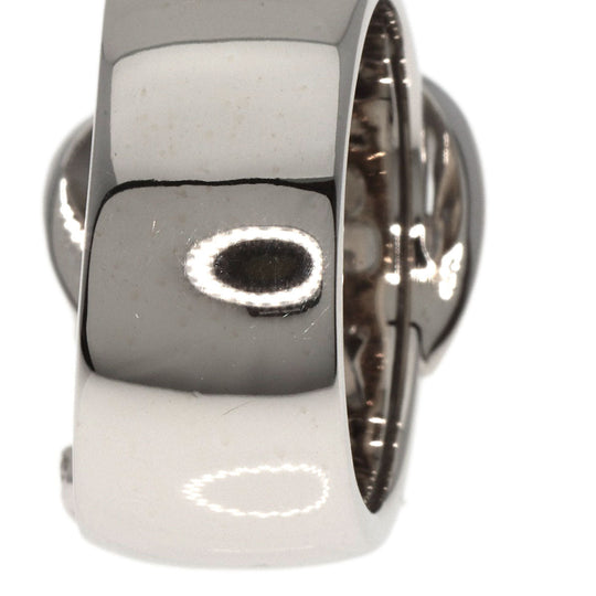 Ponte Vecchio Ring K18WG Silver Heart diamond Women Used Authentic